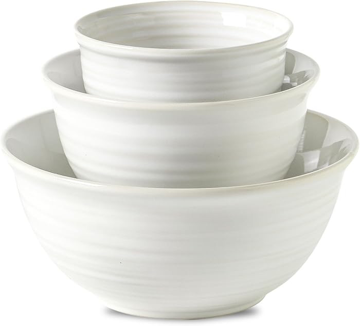 HASENSE Ceramic Mixing Bowls Set, 2.1/1.0/0.5 Qt, Handmade Salad Serving Bowls for Kitchen, Deep ... | Amazon (CA)