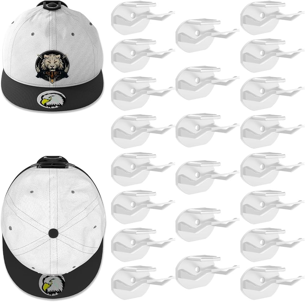 22 Pack Adhesive Hat Hooks for Wall, Super Strong Hat Rack for Baseball Caps, Hat Organizer Displ... | Amazon (US)