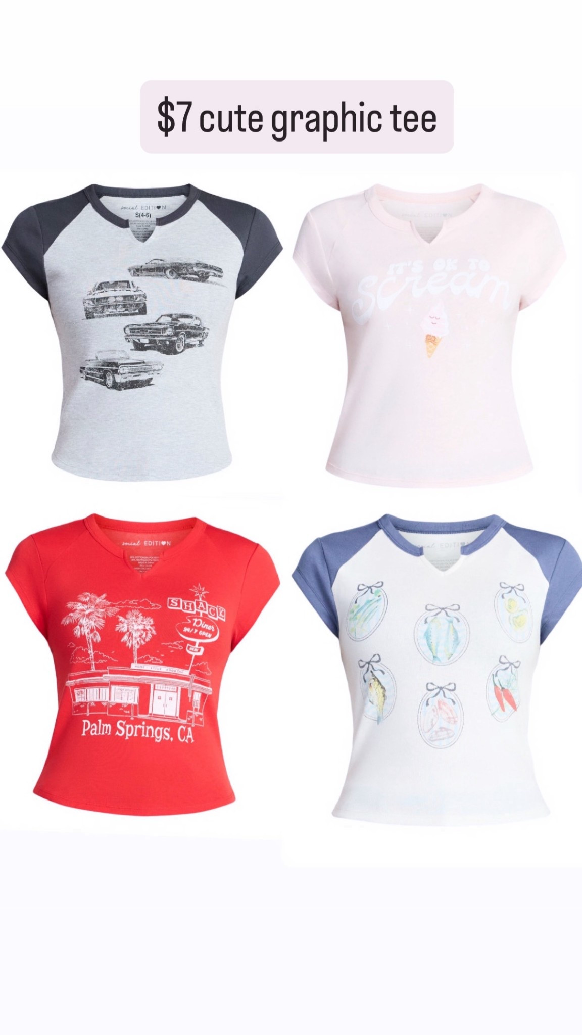 These are the cutest little graphic tees! I own both a small and medium- if you want it more dotted size down. Otherwise stick to your true size. 

#LTKootd