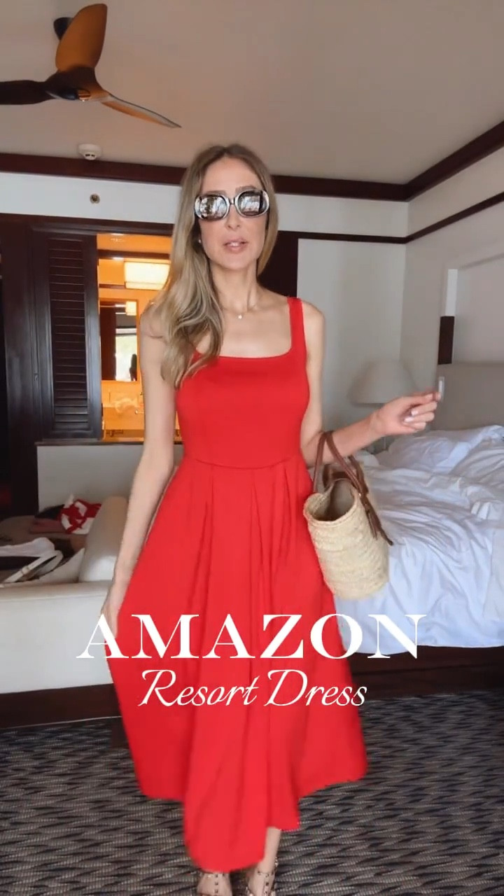 Amazon resort dress!
Resort outfit I wore in Costa Rica last weekend. I’m in love with this color, this dress is perfect, flattering and comfortable.
Fits true to size and I’m wearing size small.
Vacation outfits beach 
Vacation outfit
Resort wear 



#LTKSeasonal #LTKU #LTKootd