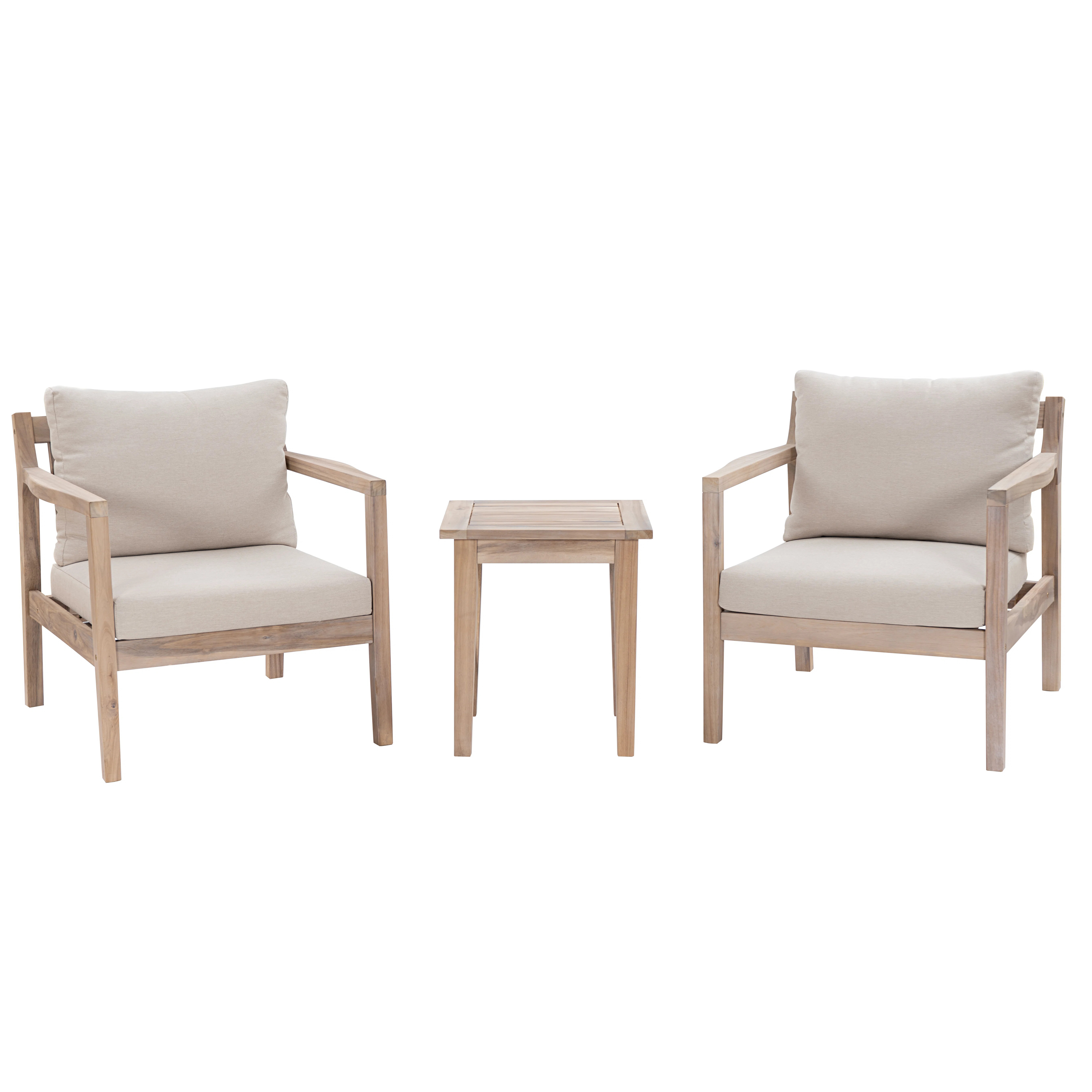 Amina 3-Piece Cushioned Outdoor Seating Group with End Table | Wayfair North America