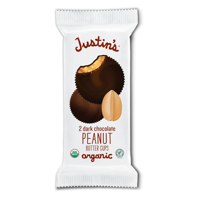 Justin's Organic Dark Chocolate Peanut Butter Cups - 1.4oz | Target