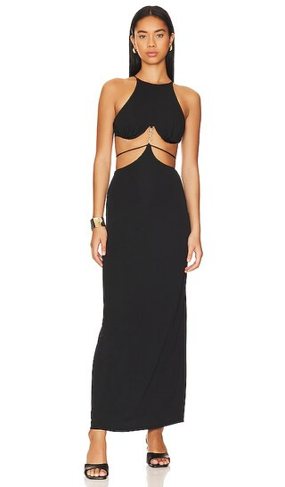 Elisa Maxi Dress in Black | Revolve Clothing (Global)