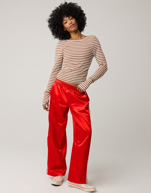 OFFLINE By Aerie Thumbs Up Ribbed Scoop Back T-Shirt | Aerie