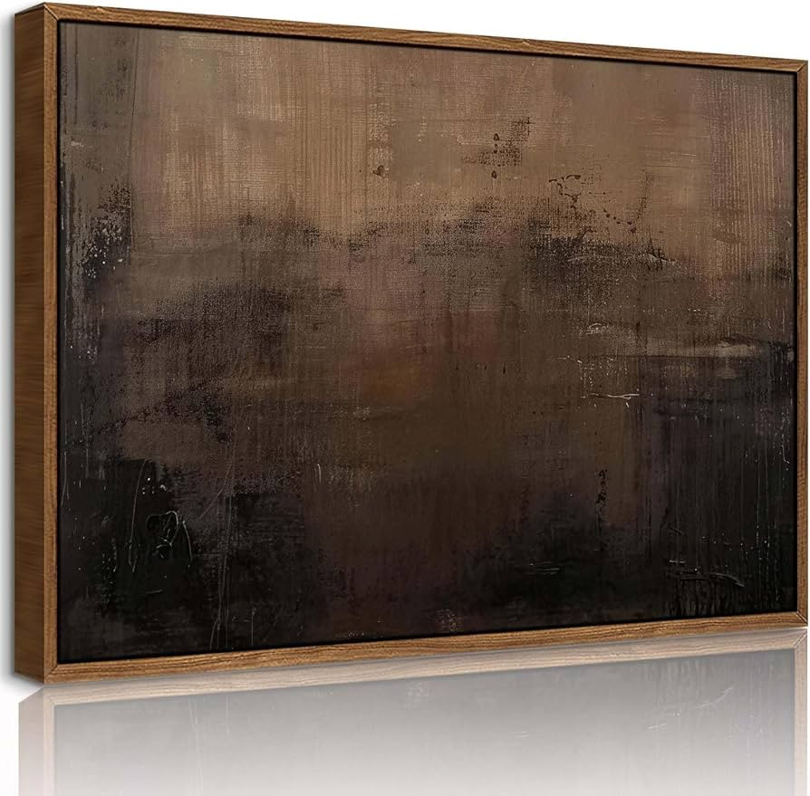 \u3010Framed\u3011 Modern Abstract Canvas Wall Art - 24x36 Inch Earthy Decor for Living Room & Of... | Amazon (US)