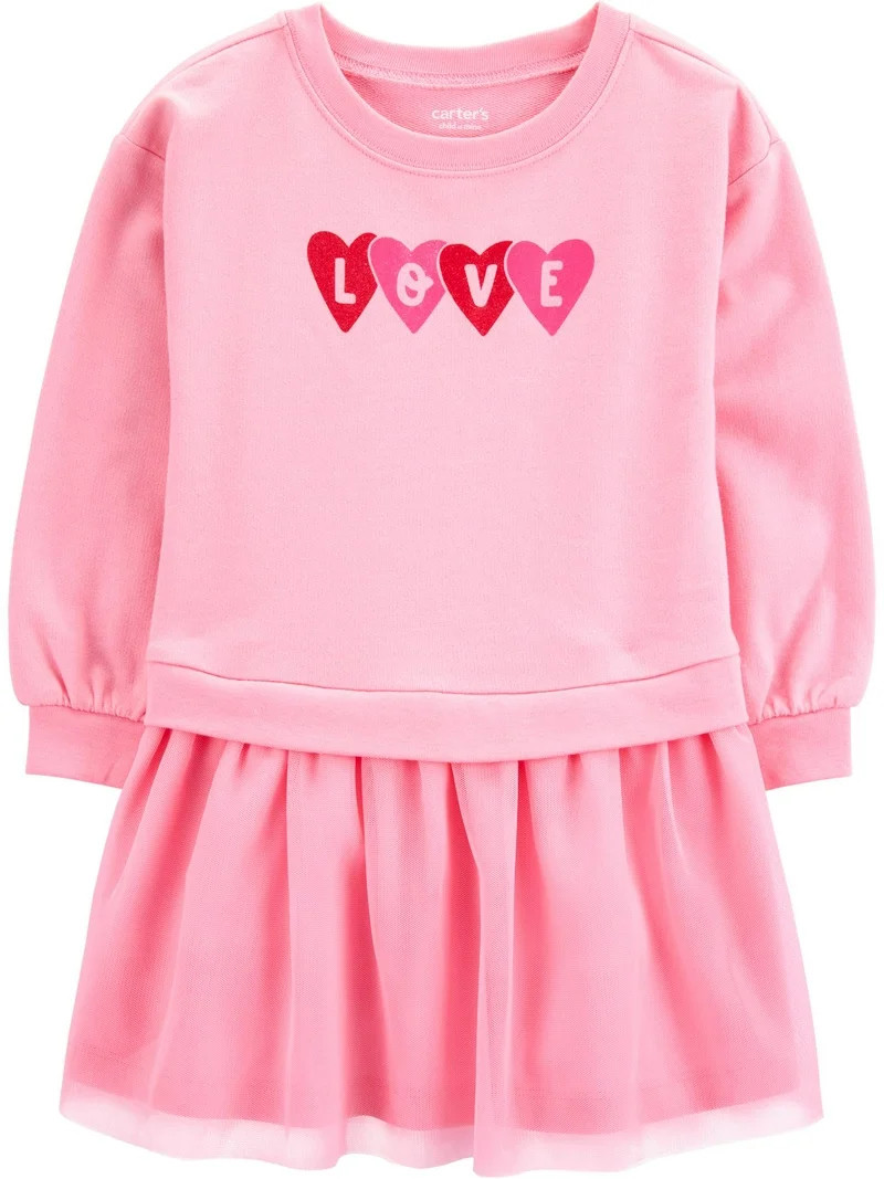 Carter's Child of Mine Baby and Toddler Girl Valentine's Day Dress, Sizes 12M-5T | Walmart (US)