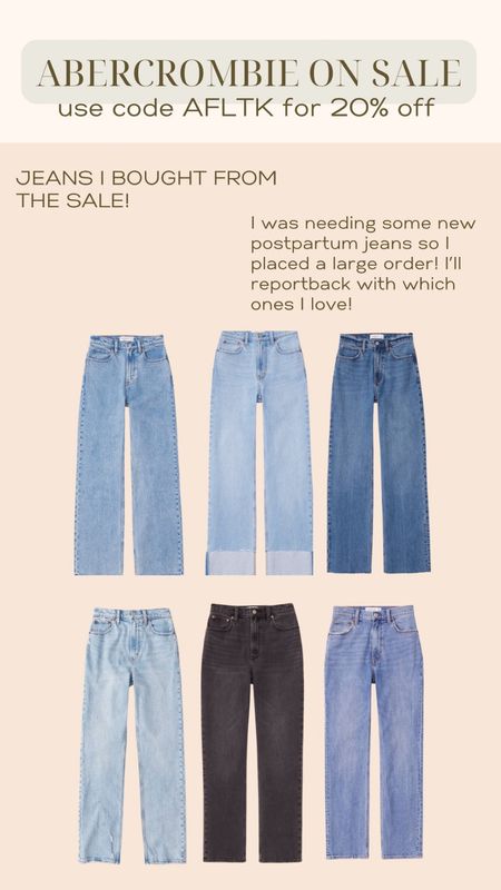 Abercrombie denim recent order! Use code AFLTK for 20% off and it’s stackable with items on sale! 

#LTKSale #LTKSeasonal