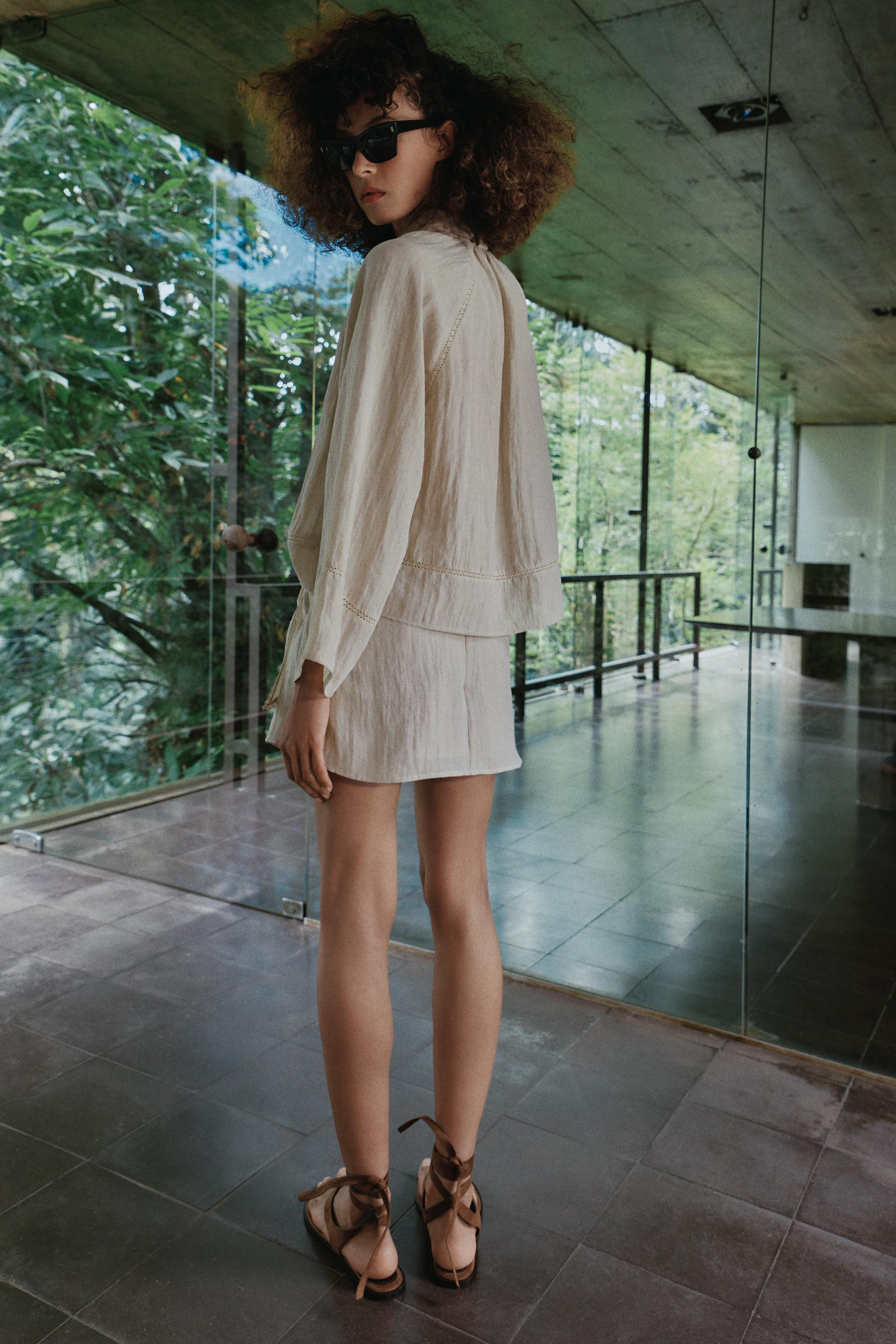 LACE KNOTTED SKORT | Zara US