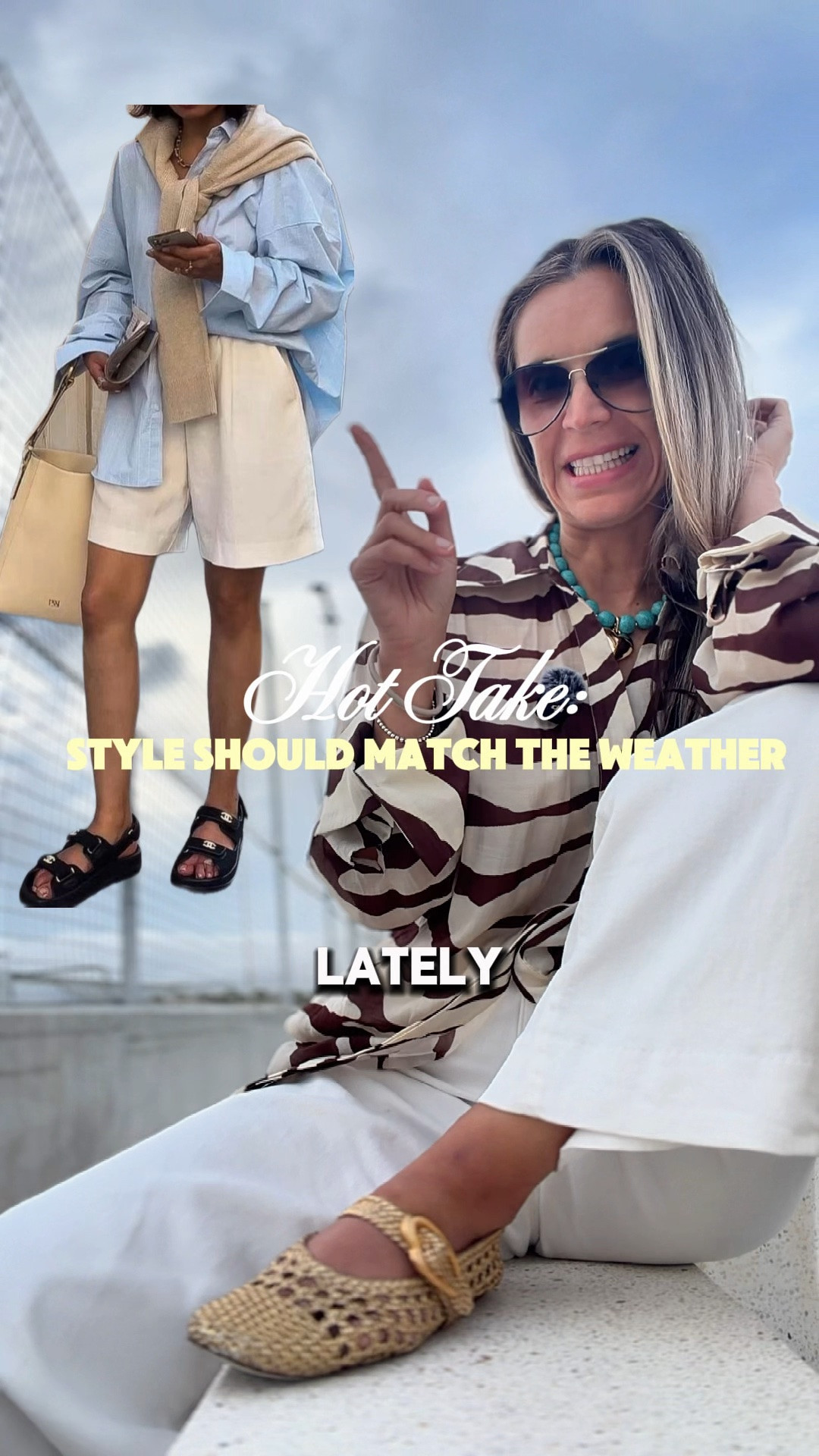 Gold leather flats are true to size 
Zebra pri t shirt is Mango last year model

#LTKootd #LTKOver40 #LTKdayinmylife