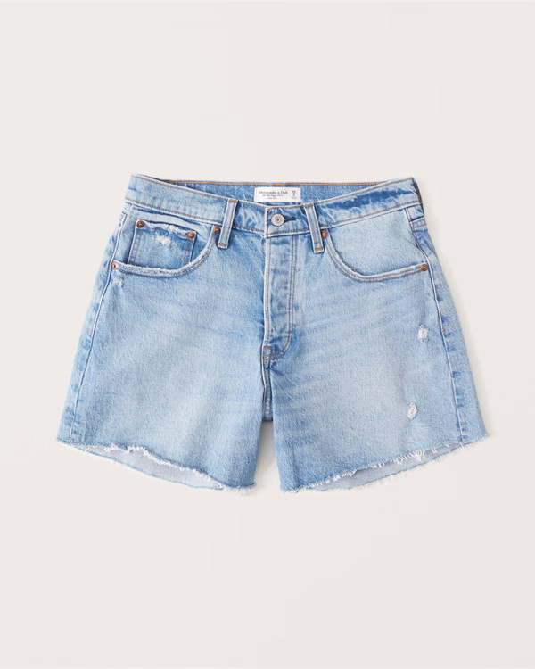 Curve Love 90s Low Rise Baggy Shorts | Abercrombie & Fitch (US)