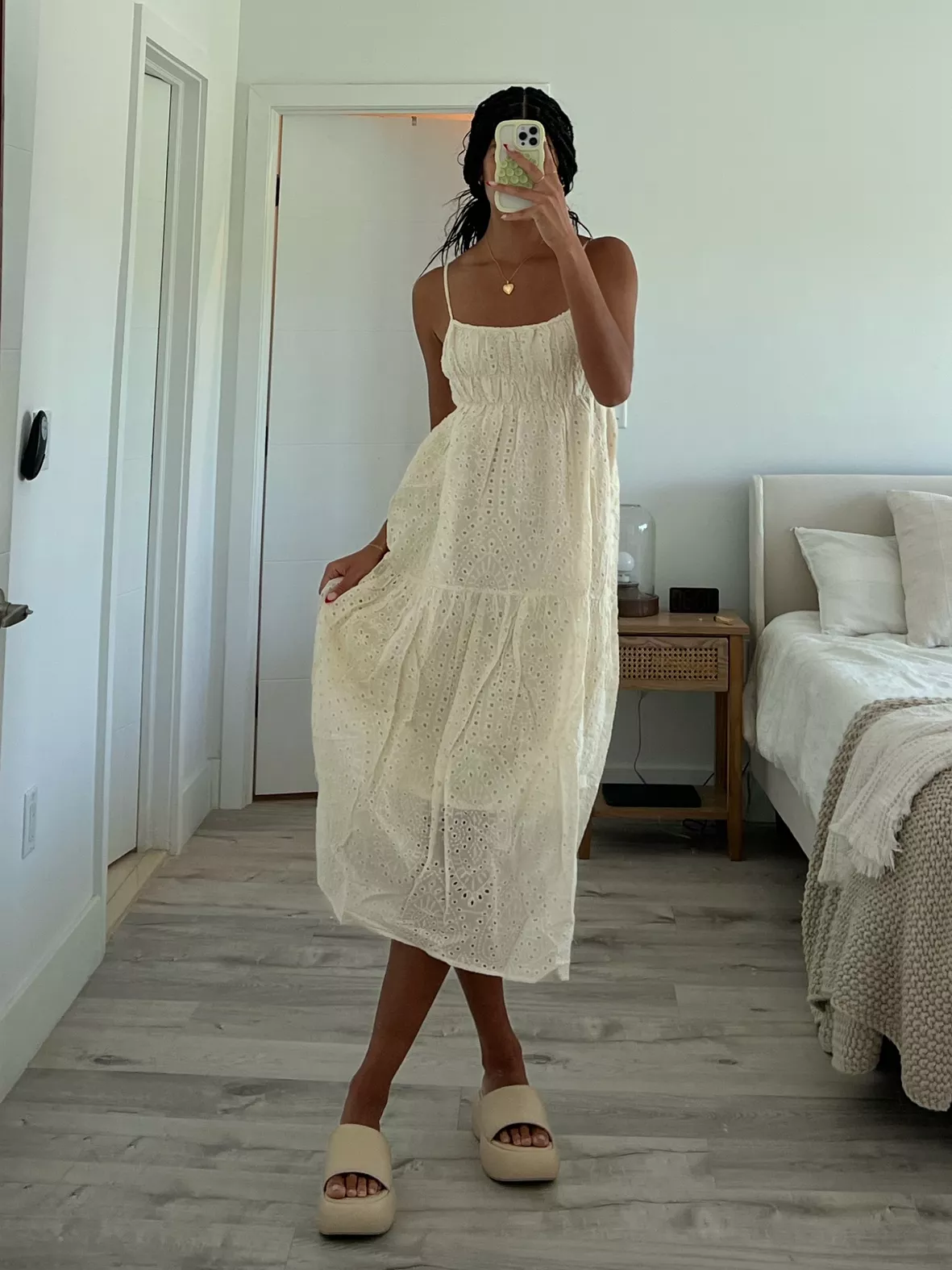Mariana Cream Lace Bust Midi Dress