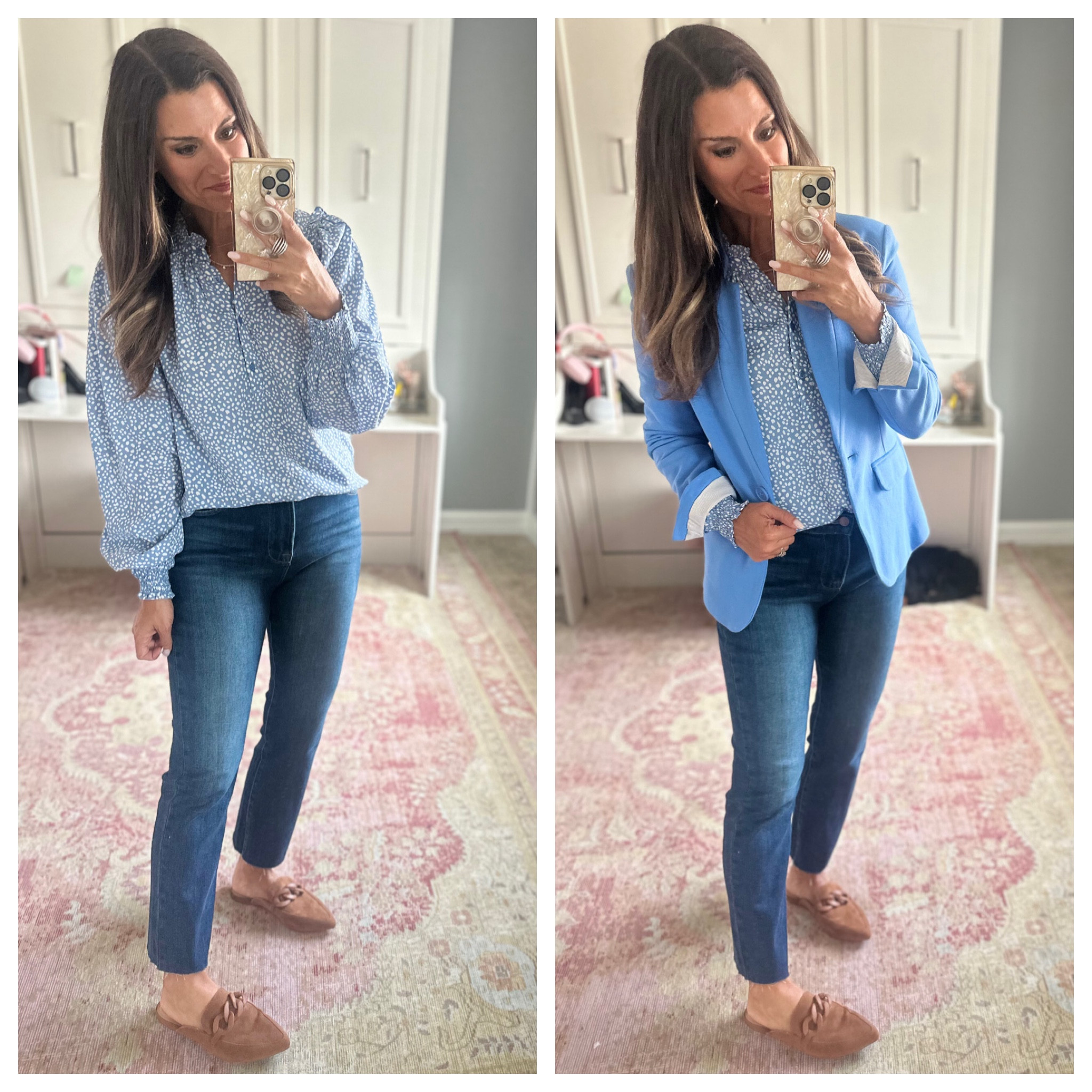 Business casual look -Use code CANDACE10 to save 10% off my look. Everything is true to size. Wearing a small in the top and blazer. Wearing a 4/27 in the jeans.

#LTKFindsUnder100 #LTKStyleTip #LTKOver40