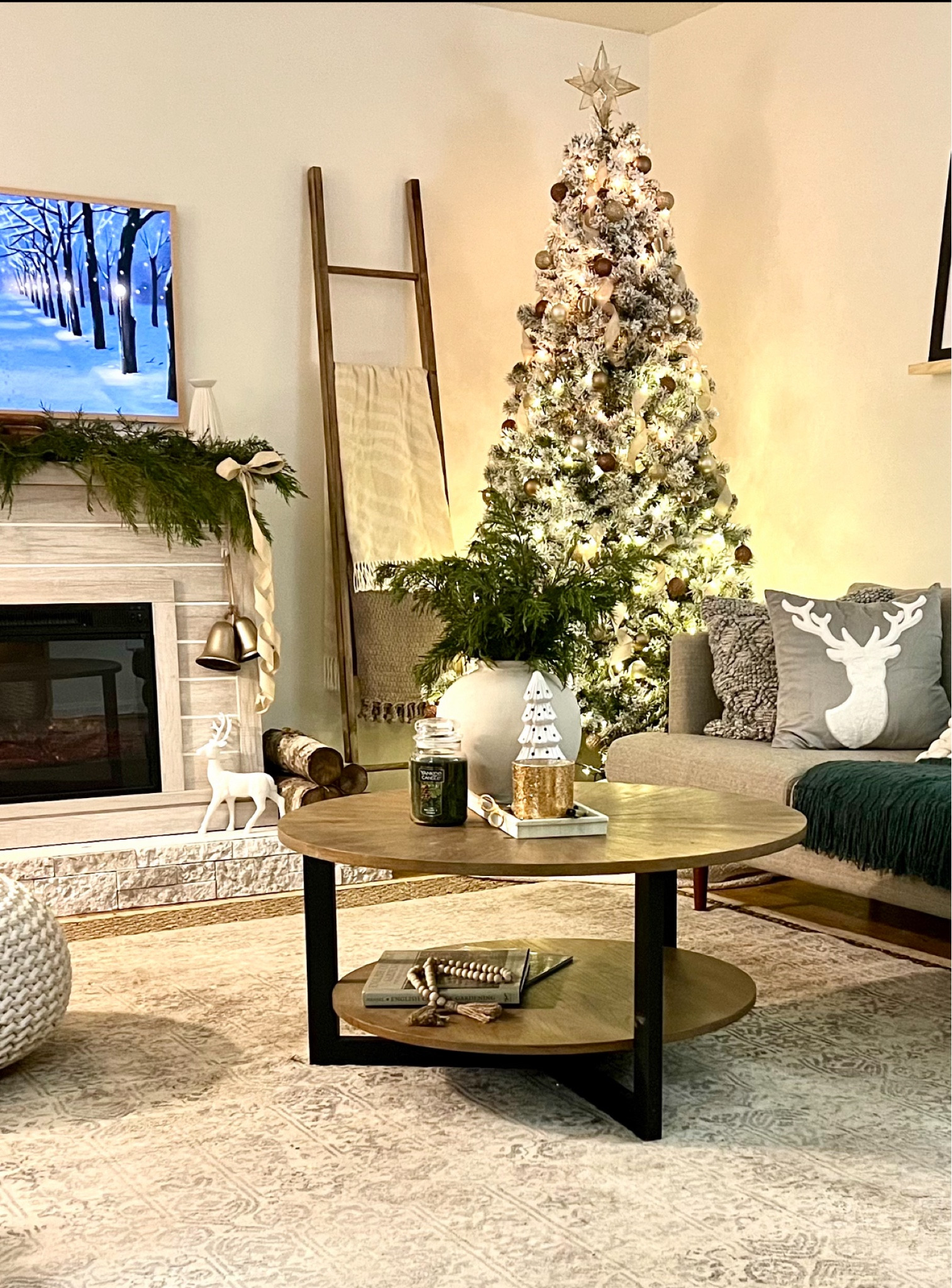 Christmas decor ideas. Cozy living room Christmas decor. Just placing a few budget finds and natural decor can transform a room! #Christmasdecor #budgetChristmas 

#LTKCyberWeek #LTKFindsUnder50 #LTKHoliday