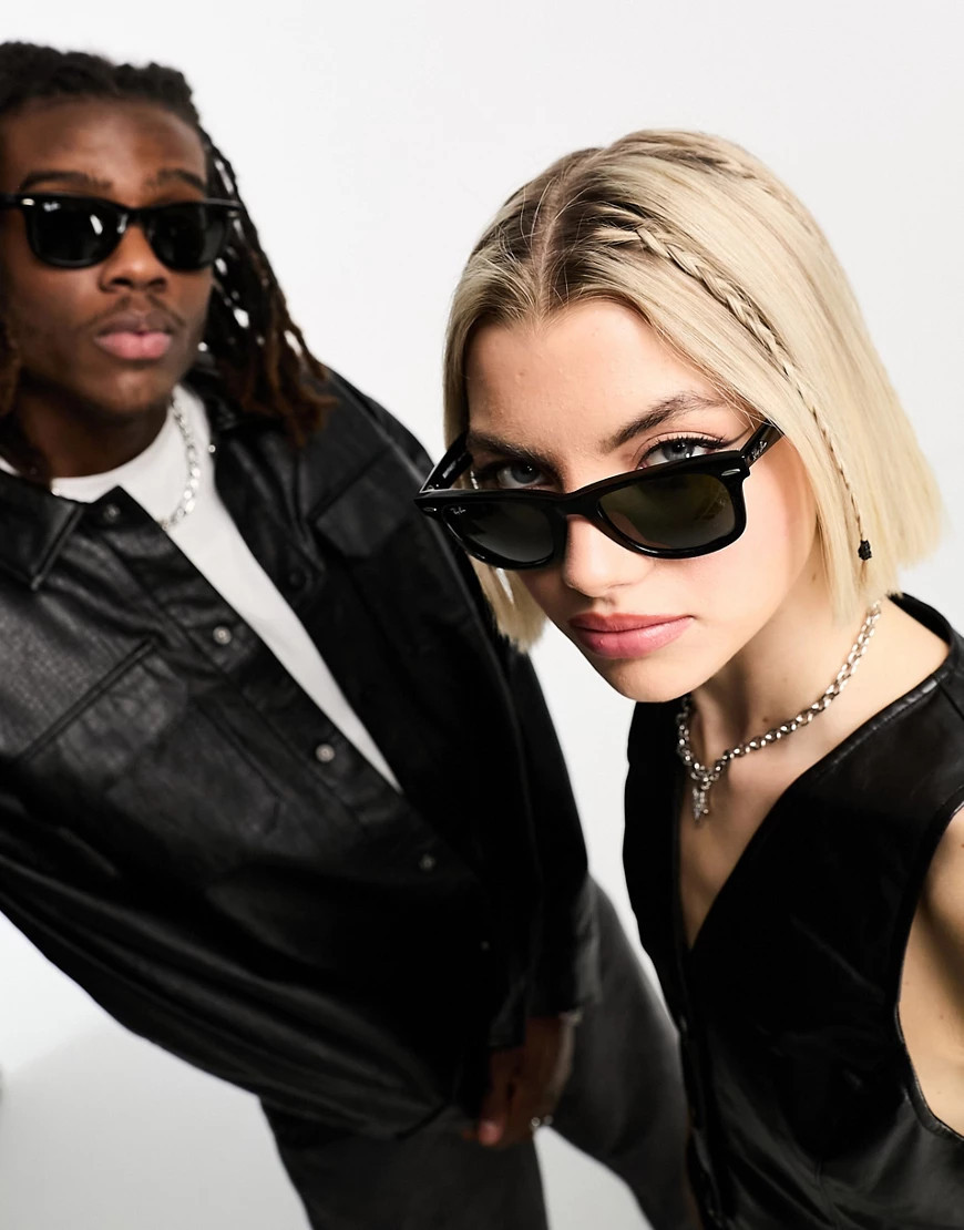 Ray-Ban – Wayfarer – Klassische Sonnenbrille in Schwarz 0RB 2140 | ASOS (Global)