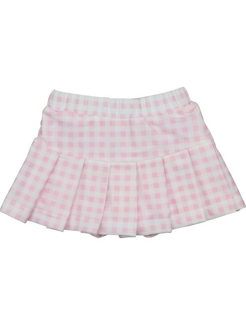 Pink Check Lycra Tennis Skirt | Cecil and Lou