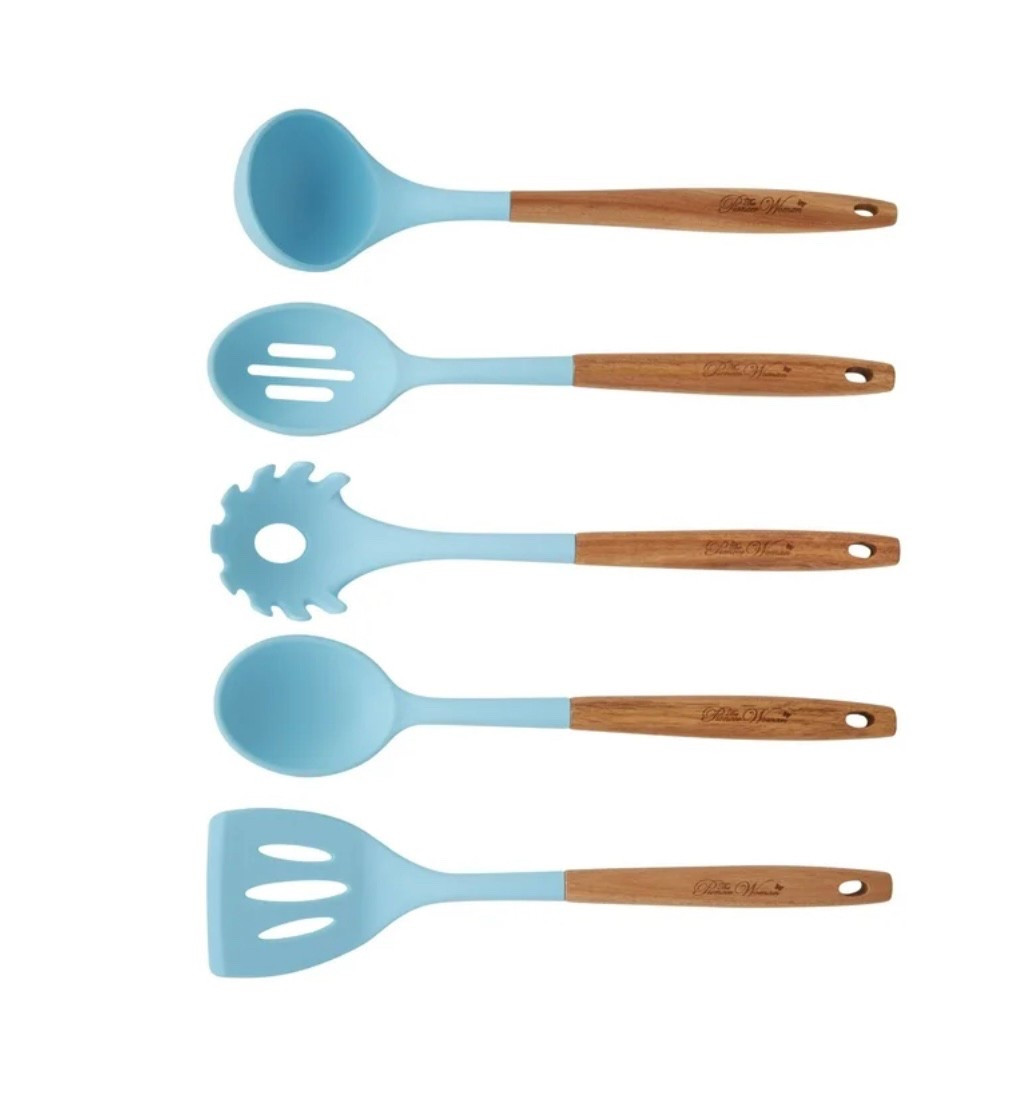 10-Piece Silicone and Acacia Wood Handle Cooking Utensils Set 🧑‍🍳 

#LTKParties #LTKU #LTKHome