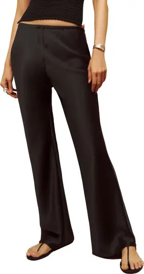 Reformation Gale High Waist Satin Pants | Nordstrom | Nordstrom