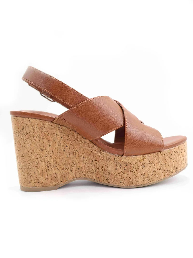 No Boundaries Women's X-Band Wedge Sandal - Walmart.com | Walmart (US)