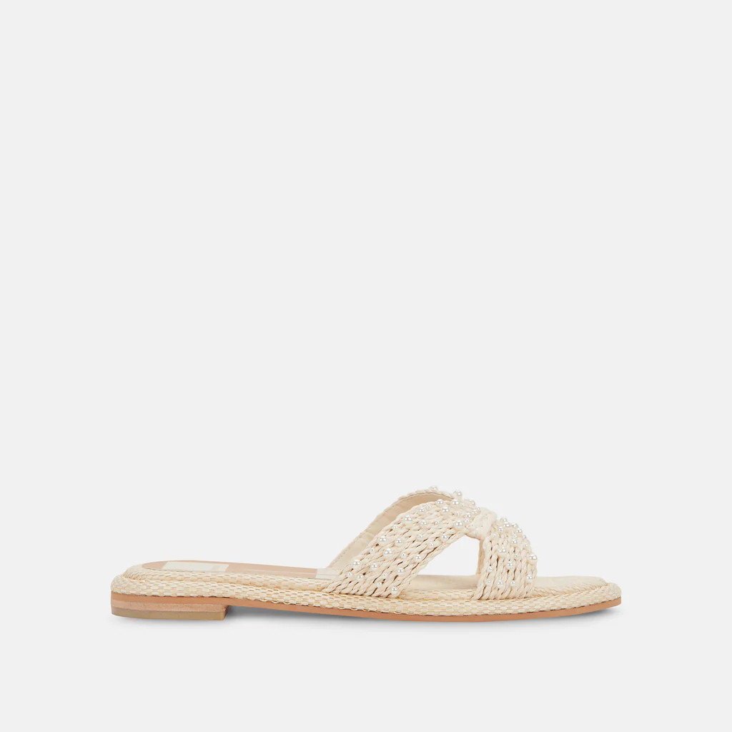 ATOMIC PEARL SANDALS VANILLA RAFFIA | DolceVita.com