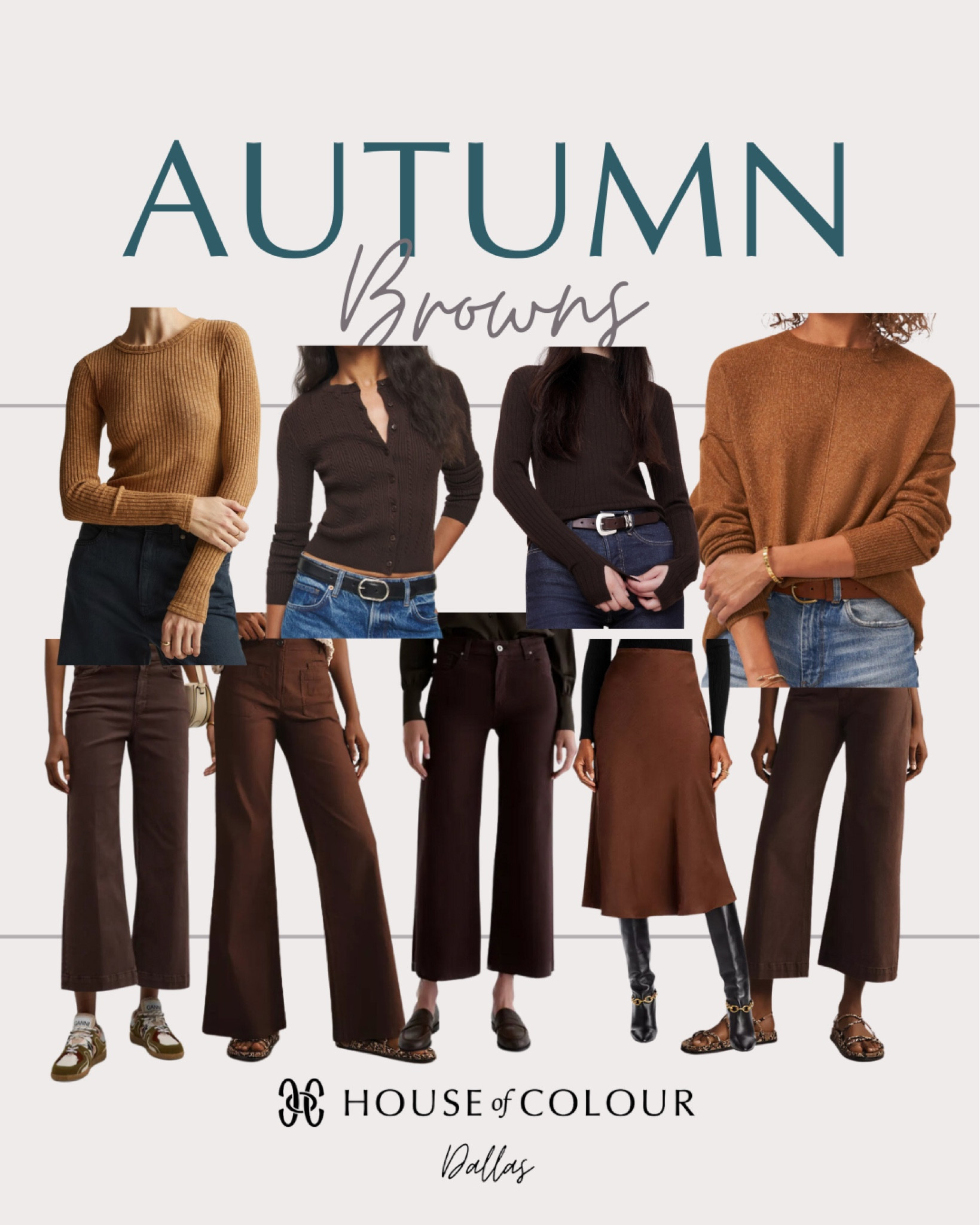 Autumn browns are earthy, rich, warm and vibrant! Anywhere from beige to espresso brown works great for Autumns. 
#hocautumn

#LTKFallSale