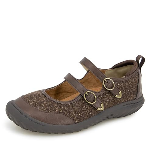 JBU Women's Nina Comfort Casual Double Maryjane Strap Flat | Amazon (US)