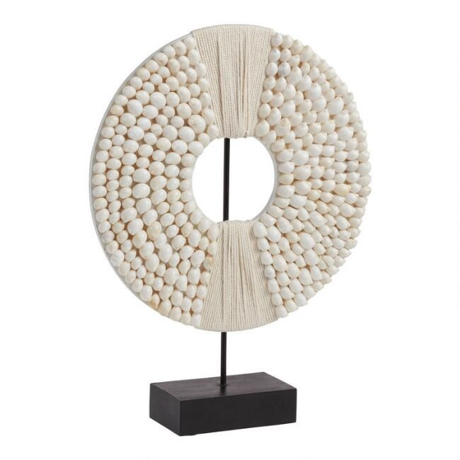 Cowrie Shell Ring Decor on Stand | World Market