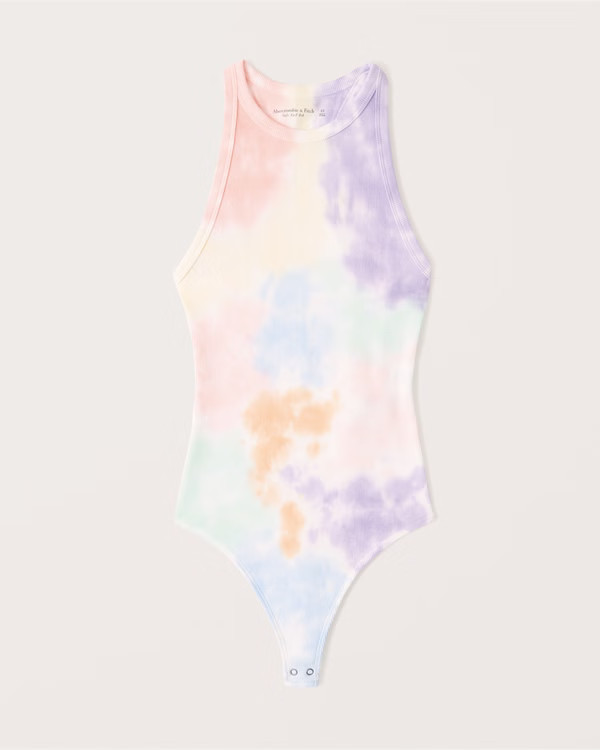 Pride Tie-Dye Ribbed Scuba Bodysuit | Abercrombie & Fitch (US)