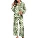 Womens Silk Pajamas Floral Button Up Long Sleeve Satin Pj Sets | Amazon (US)