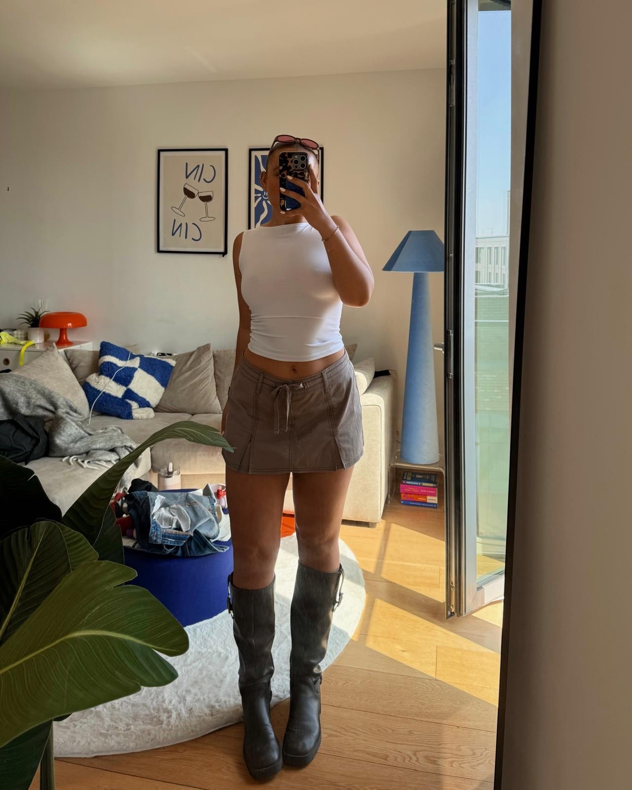 Weekday white boat neck vest, Hollister brown skort, Zara leather biker boots 🤎✨

#LTKuk #LTKpartywear #LTKsummer