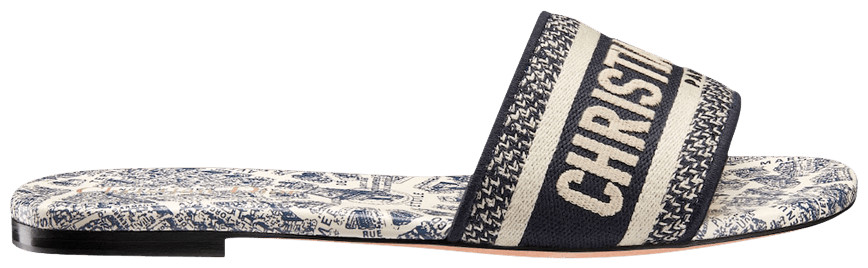 Buy Dior Wmns DWay Slide 'Plan de Paris Motif - White Black' - KCQ209KPY S70W | GOAT | GOAT