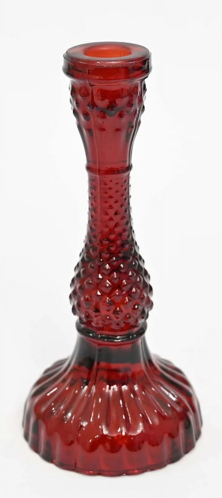 Large Red Glass Christmas Taper Candle Holder, 8.5", by Holiday Time - Walmart.com | Walmart (US)