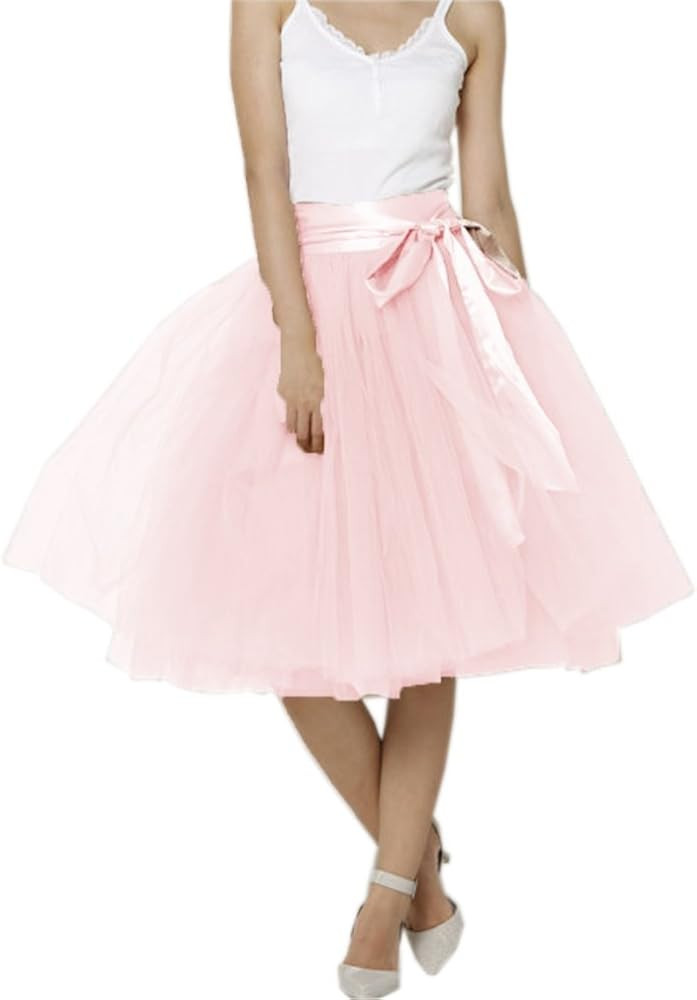 EllieHouse Womens Short Tutu Tulle Skirt with Sash PC06 | Amazon (US)