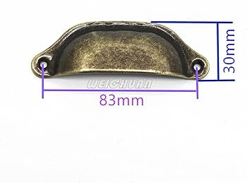 WEICHUAN 20PCS Antique Bronze Iron Drawer Knobs Pulls Handles - Vintage Kitchen Cabinets Furnitur... | Amazon (US)