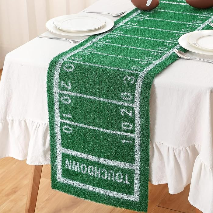 Football Table Runner Artificial Grass Decoration 16 x 59 Inch Grass Touchdown Game Days Table Ce... | Amazon (US)