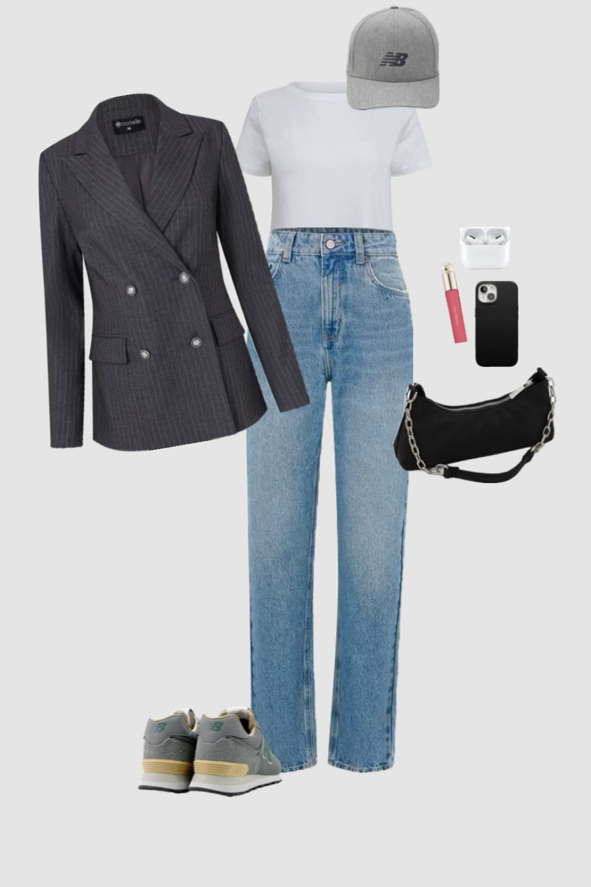 Look comfy e estiloso para o trabalho com blazer cinza, T-shirt branca, calça jeans, tênis NB e boné  #outfitinspo #fashionaesthetics #outfit #lookbook #soutipo4 #ideas

#LTKworkwear #LTKstyletip #LTKbrasil