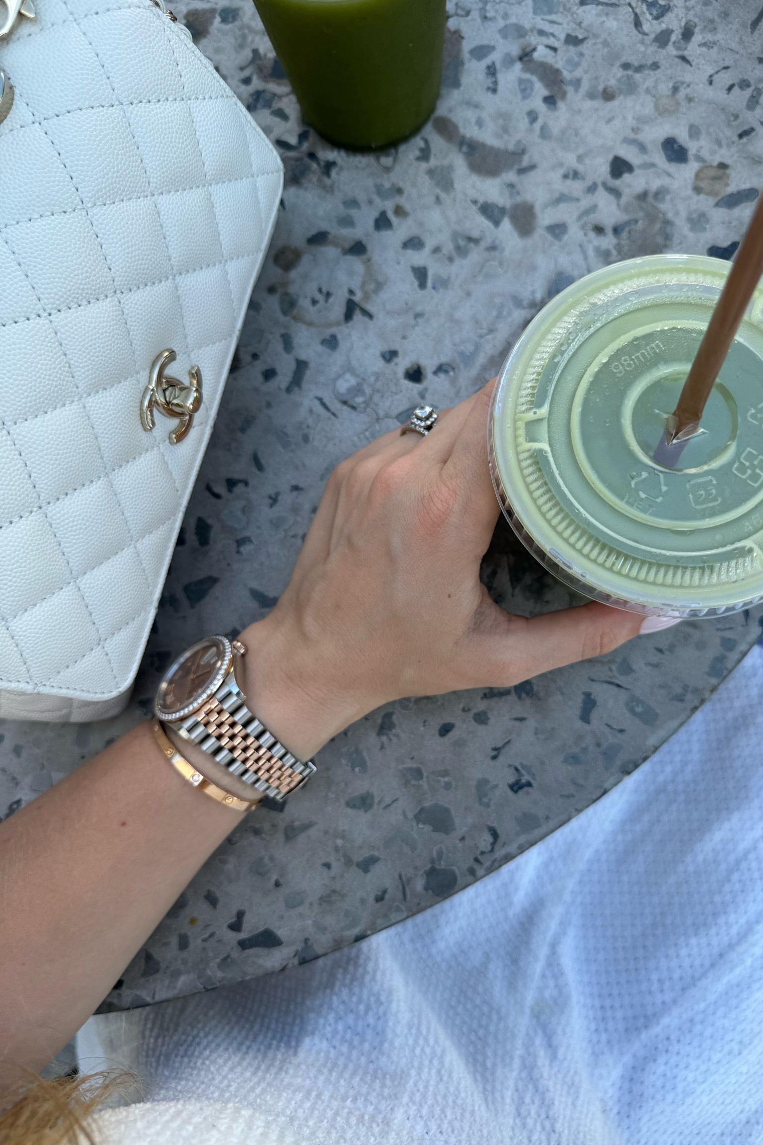 summer matcha recipe 🍓 
matcha, strawberry, & lemonade 
best and simplest style tip I live by is go simple and style with accessories such as jewelry, watches, bags and shoes!  

#LTKsalealert #LTKstyletip #LTKitbag