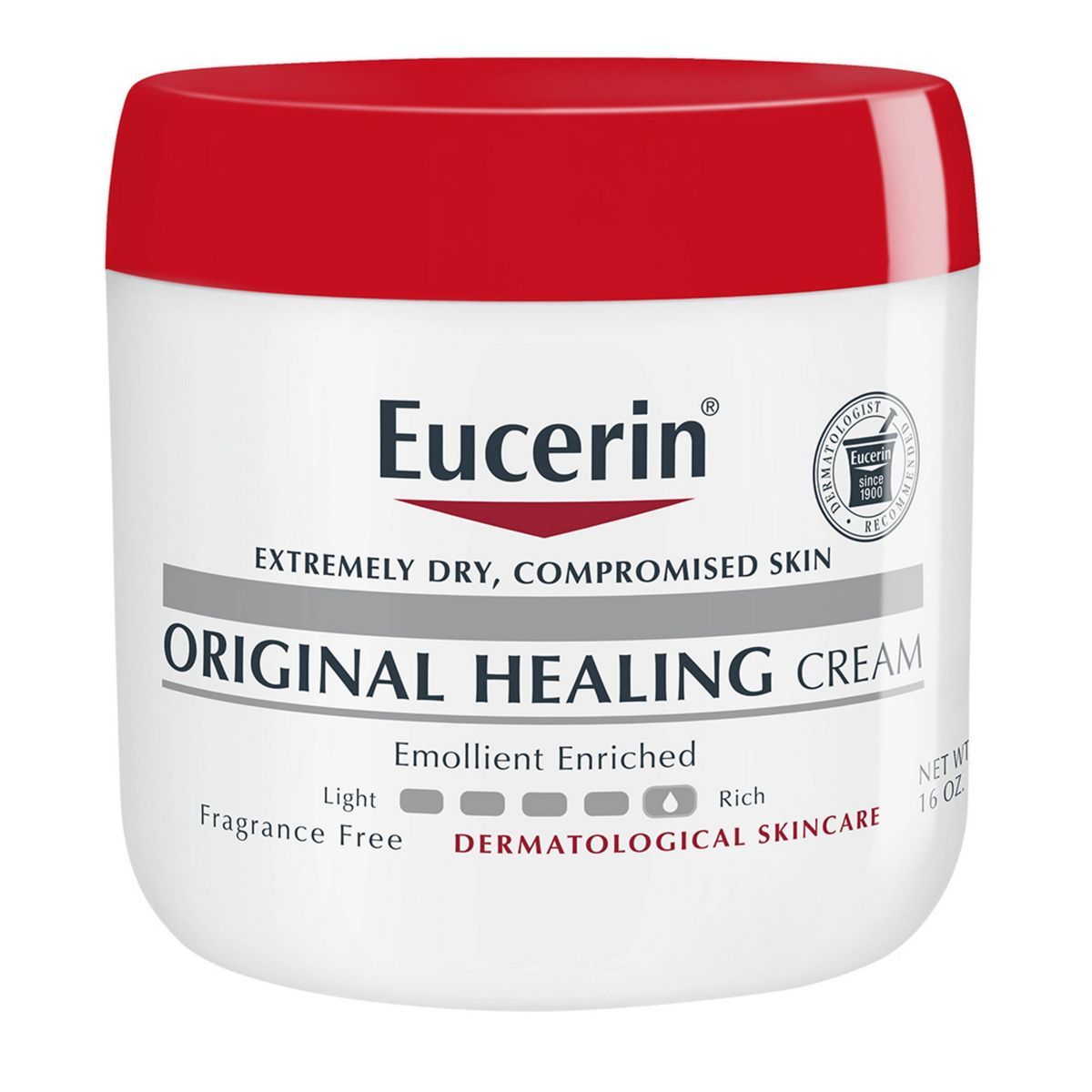 Eucerin Original Healing Cream Fragrance Free Body Cream for Dry Skin Unscented - 16oz | Target