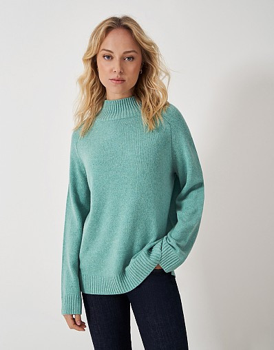 Women's Harmony Saddle Shoulder Jumper in Green from Crew Clothing | Crew Clothing (UK)