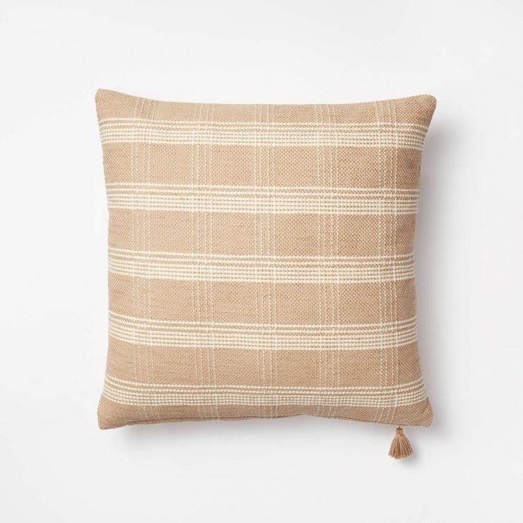 Woven Plaid Throw Pillow with Tassel Zipper - Threshold™ designed with Studio McGee | Target