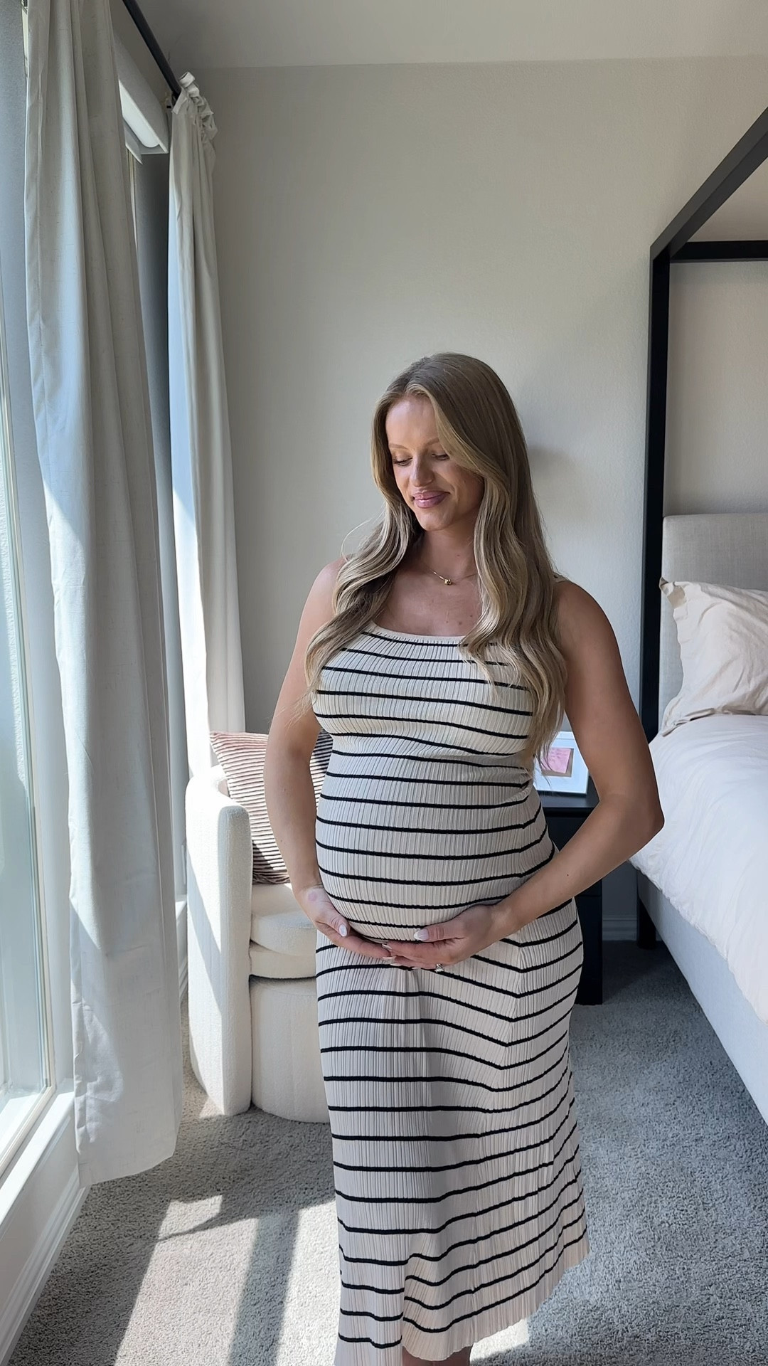 Chic + comfy Amazon maternity outfit find. This ribbed knit tank dress is non-maternity but totally bump-friendly, making it a perfect option if you’re looking for affordable pregnancy fashion that doesn’t sacrifice style. Under $40 and ideal for spring maternity style or warm weather pregnancy outfit ideas. It hugs in all the right places and can be dressed up or down. Wearing size [insert small!
Perfect summer dress maternity outfit! #bumpstyle

#LTKBump #LTKFindsUnder50