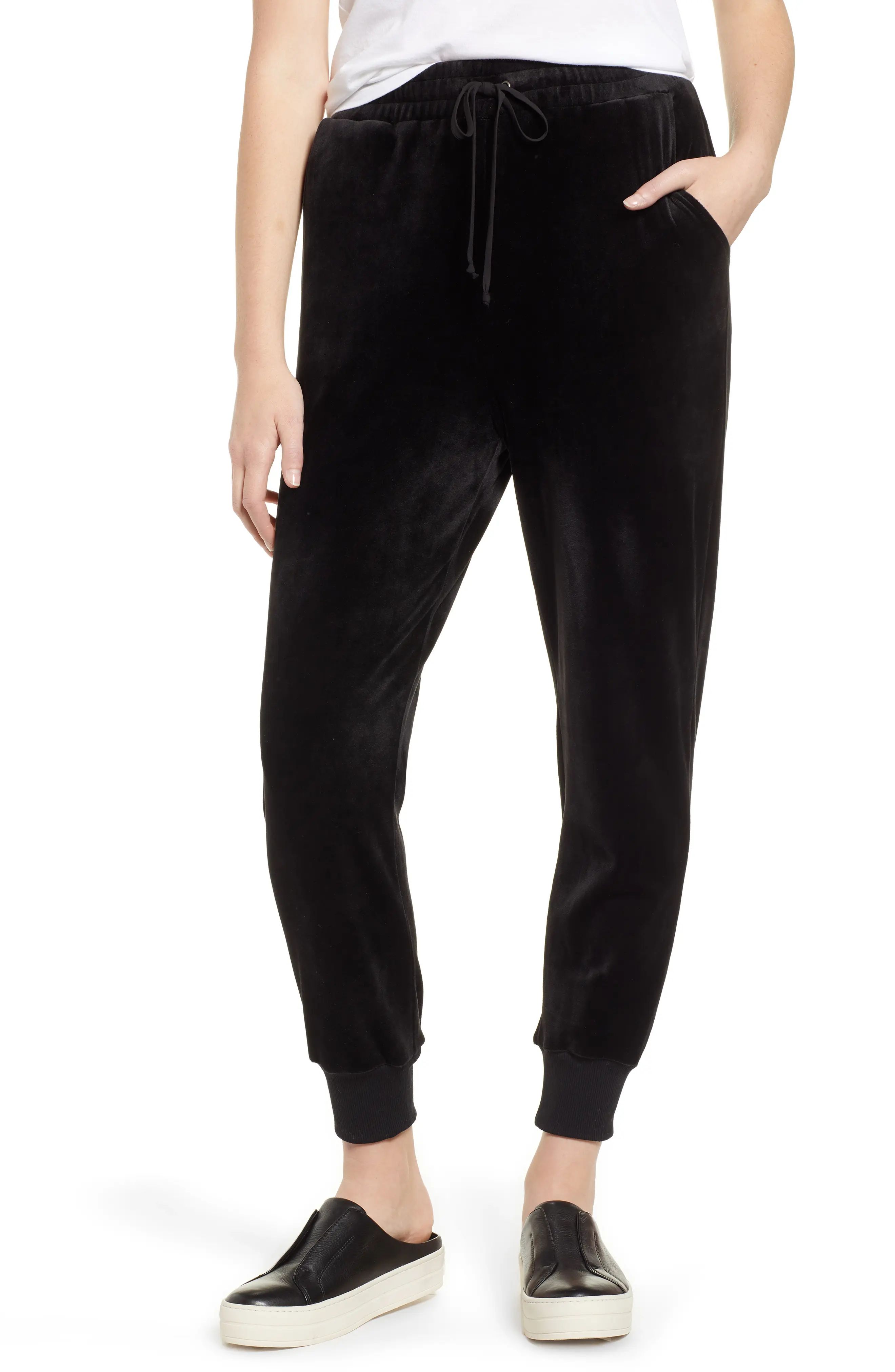 Caslon® Off Duty Velour Jogger Pants (Regular & Petite) | Nordstrom