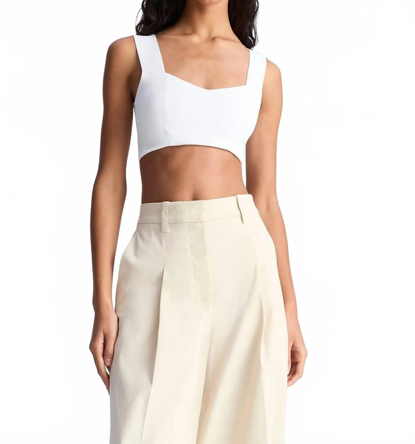 Jordana Compact Knit Bra In White | Shop Simon