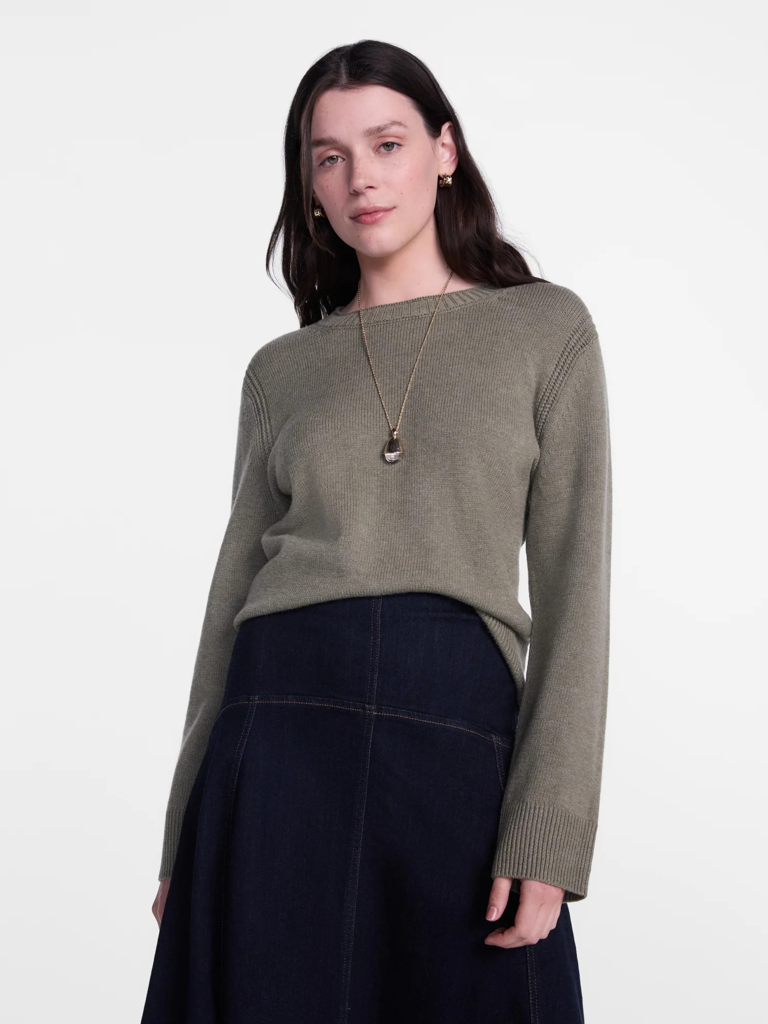 Scenario Women's and Women's Plus Cozy Crewneck Sweater with Long Sleeves, Sizes XS-4X | Walmart (US)