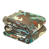 Boho Throw Blanket for Bed - 100% Cotton Ultra Soft Rustic Quilt - Summer Blanket Bird Floral Pri... | Amazon (US)