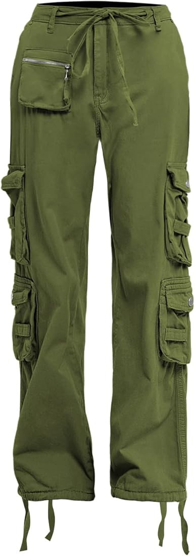 Cargo Pants Women Tactical Baggy Hiking Cargo Pants with 9 Pockets Cotton Military Casual Army Co... | Amazon (US)
