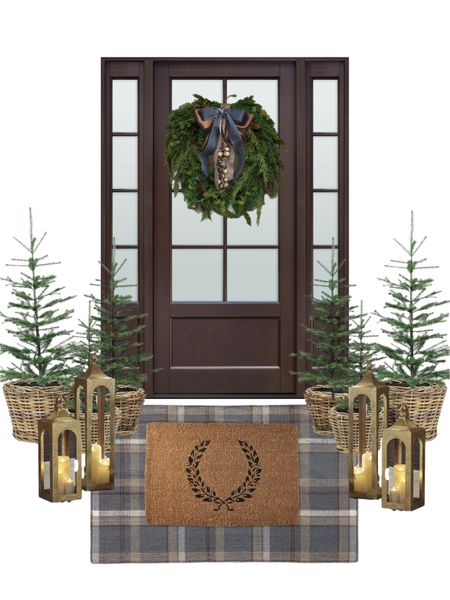 Working on designing my Christmas Front porch! I love this plaid rug, and it’s on sale too! This wreath is a fan favorite and definitely a favorite of mine too! 

McGee Christmas Holiday holiday decor front porch decor European christmas Christmas wreath holiday wreath ribbon porch tree front door decor wicker planters 

#LTKHoliday #LTKSeasonal #LTKhome