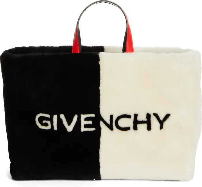 Givenchy Disney x Givenchy '101 Dalmatians' Cruella Medium Genuine Shearling G Tote | Nordstrom | Nordstrom