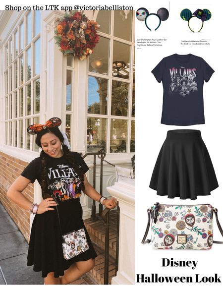 My Disney Halloween look! Love how versatile the skirt is with so many tops! I couldn’t find the exact top I have but here’s a really cute similar one for Disney bounding! 

#LTKHoliday #LTKunder100 #LTKHalloween