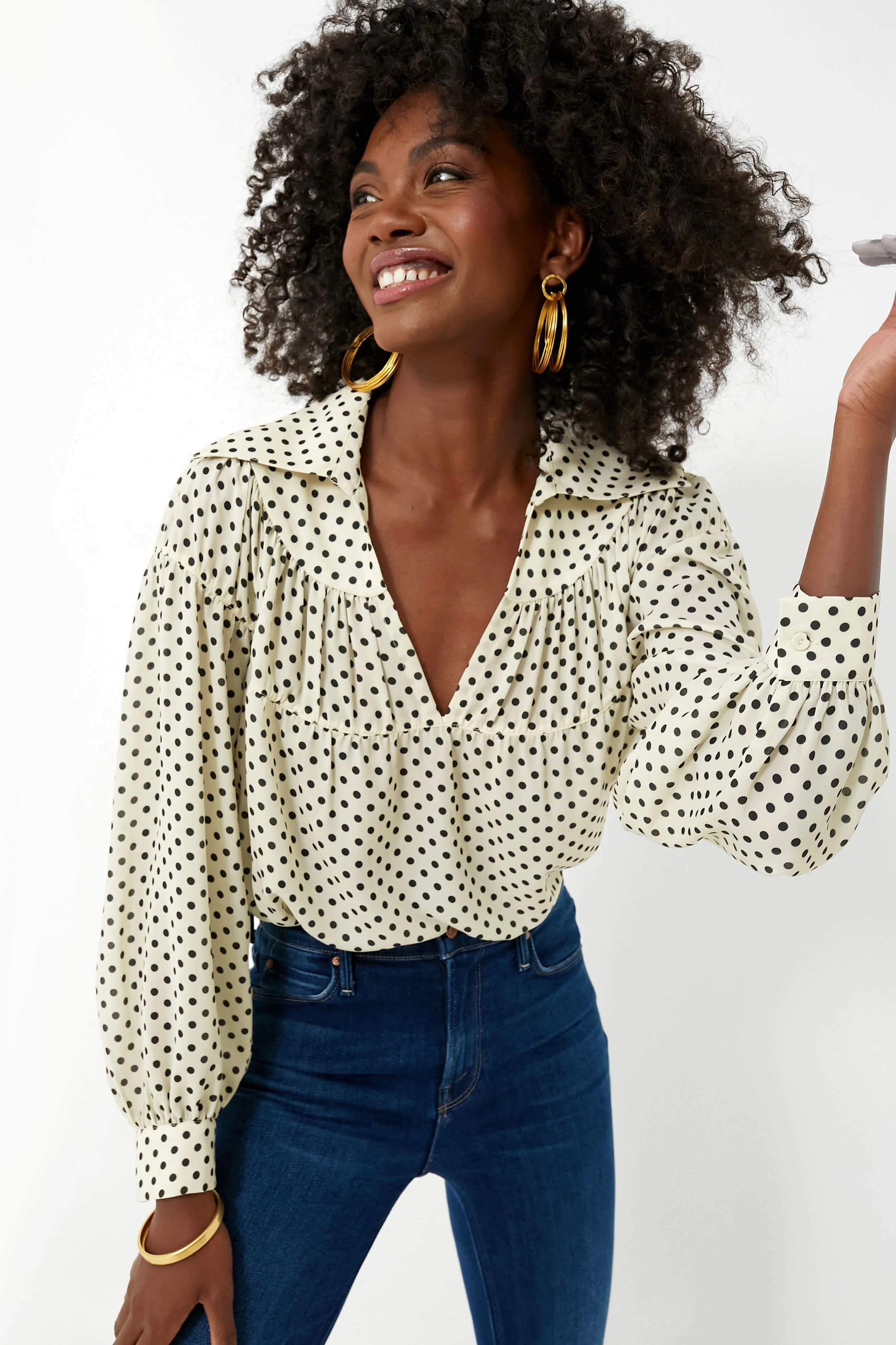 Polka Dot Lillie Blouse | Tuckernuck (US)