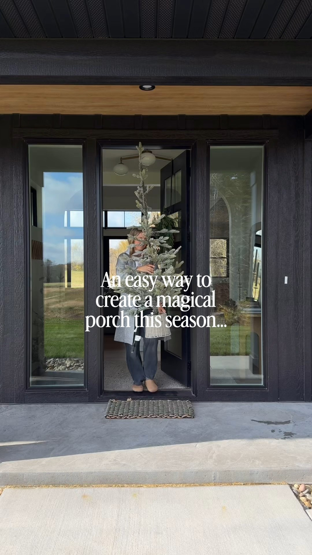 Love these frosted pre-lit potted porch trees! 

#LTKHome #LTKHoliday